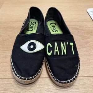 Circus by Sam Edelman Black and Green Espadrilles